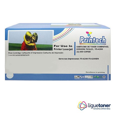 Cartucho de Toner Compatível KYOCERA TK3122 / FS-4200 21K Printech