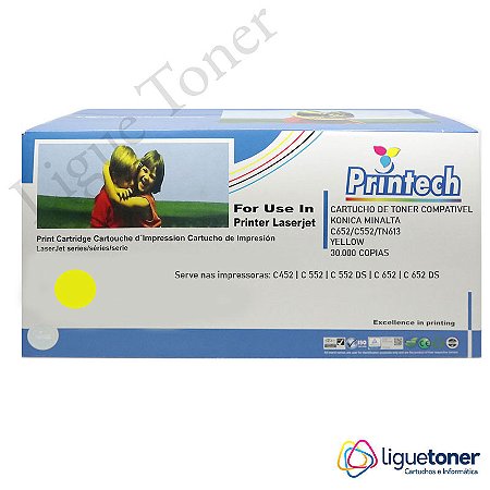 Cartucho de Toner Compatível KONICA MINOLTA C652/C552/TN613 YELLOW 30K Printech