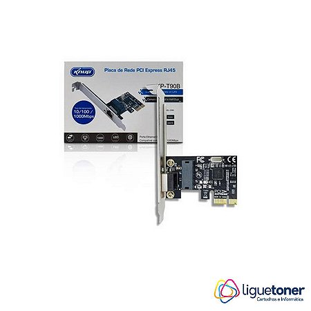 Placa de rede PCI Express RJ45 10/100/1000Mbps KP-T90B Knup