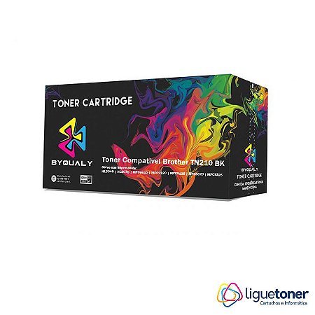 Cartucho de Toner Compatível Brother TN210 Preto 2.2K Byqualy