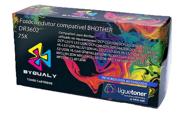 Fotocondutor Compativel Brother DR3602 75k Byqualy