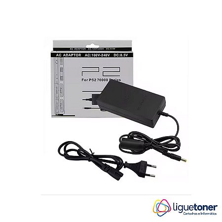 Fonte Playstation 2 Bivolt Compatível Com Ps2 Play 2 Slim + Cabo Força FR-206