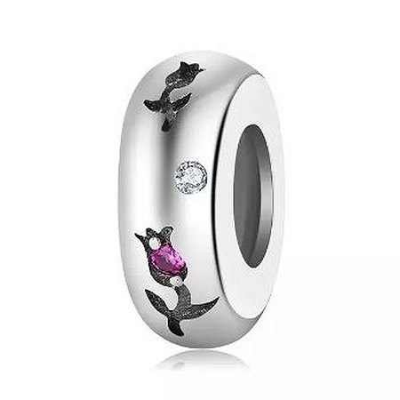 BERLOQUE SEPARADOR DESIGN FLOR COM ZIRCÔNIA PINK