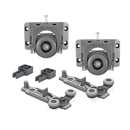 Sistema Deslizante RO 50  (50 Kg) Sobreposto para 01 Porta Rometal - 01 kit