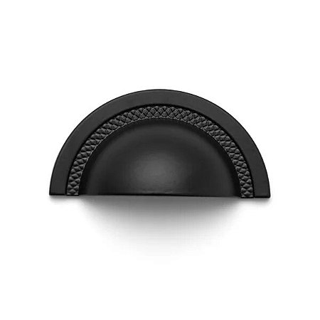 Puxador Shell 64mm Preto ZP4318.24 - Zen