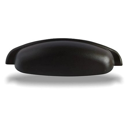 Puxador Concha Nobre 128 Mm - Preto Fosco