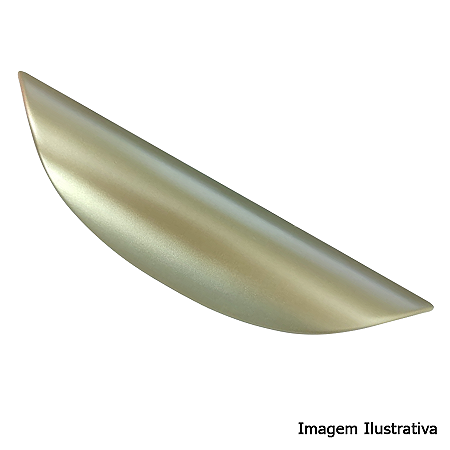 Puxador Criativa Concha Zamac M4 64 mm Dourado Fosco