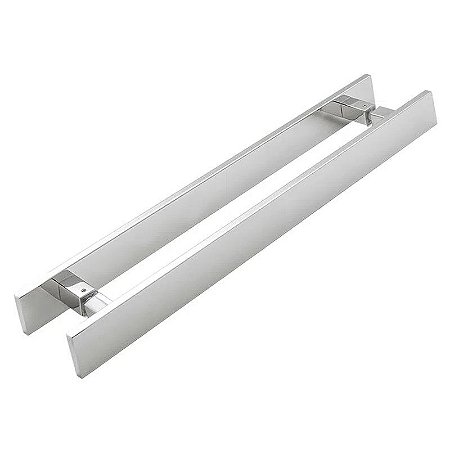 Puxador Duplo 40x10mm 40cm Itaoca Inox Polido Tozzatto