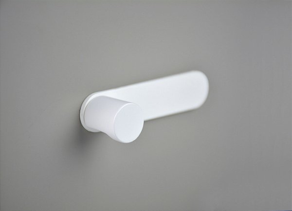 PUXADOR RADIO P COM BASE BRANCO  - ZEN