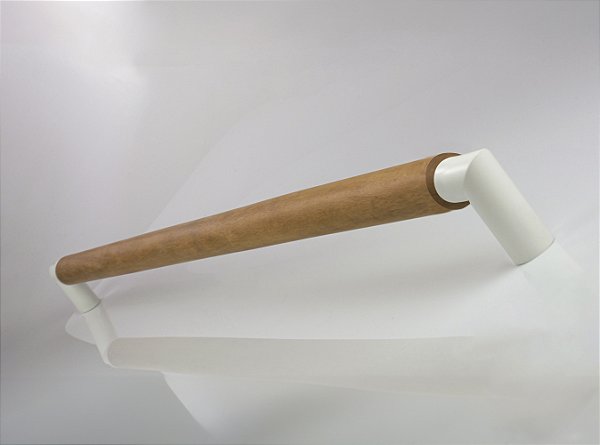 PUXADOR TELLUS WOOD/BRANCO  160MM ZEN