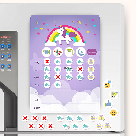 Quadro de Incentivo Magnético - Unicórnio