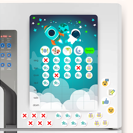 Quadro de Incentivo Magnético - Astronauta