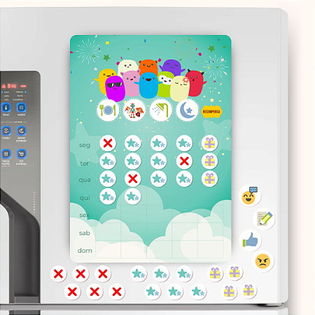 Quadro de Incentivo Magnético - Monstrinhos