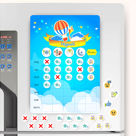 Quadro de Incentivo Magnético Personalizado - Balão