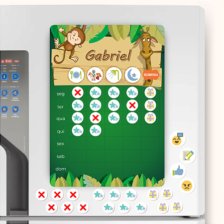 Quadro de Incentivo Magnético Personalizado - Selva