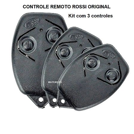 Kit 3 Controles Remoto Rossi Original 433MHz
