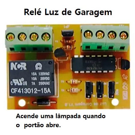 Módulo Relé Temporizador Luz de Garagem Motor Rossi