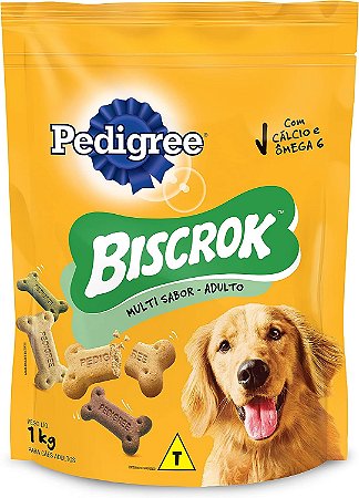 Biscoito Pedigree Biscrok Multi Para Cães Adultos 1kg