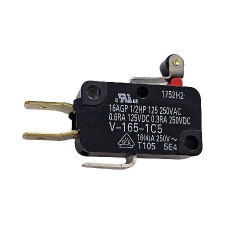 V-165-1C5 Chave Micro Switch 16A 250V Com Roldana