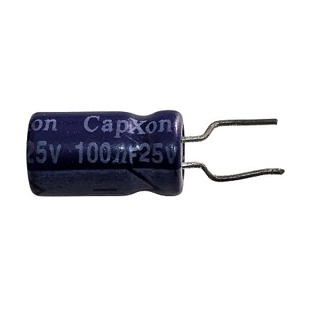 Capacitor Eletrolítico 100uF x 25V 85º Capxon