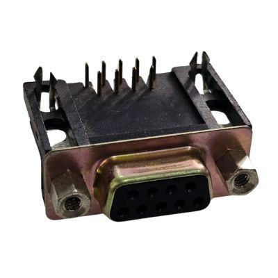 Conector DB9 Fêmea 90º Solda Placa