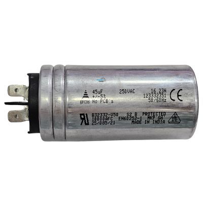 Capacitor Polipropileno 45uF x 250Vac 50/60Hz Alumínio Faston Epcos