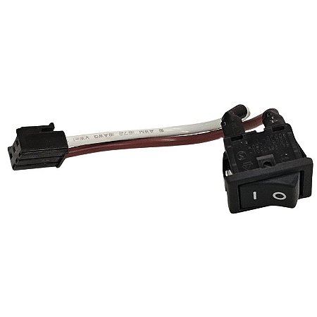 Chave Gangorra 10A 250V Com Rabicho Preta