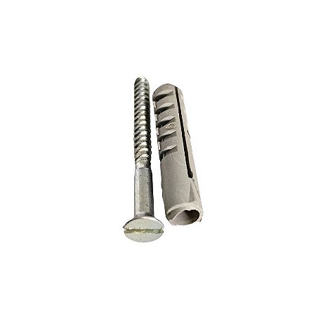 Parafuso Autoatarrachante Oval Com Bucha 10 Kit 10Pçs