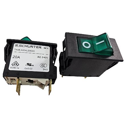 CBE TA45-A324L200C0 Disjuntor 20A 240V Schurter 4430.0924