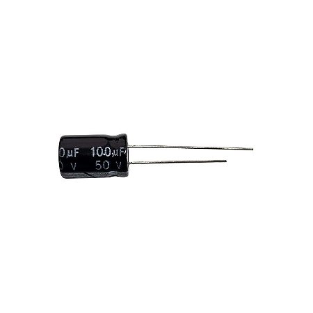 Capacitor Eletrolítico 100uF x 50V RD 105º jwco