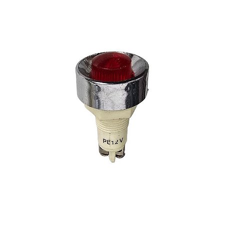 Sinaleiro PL12V Tipo Olho de Boi Vermelho