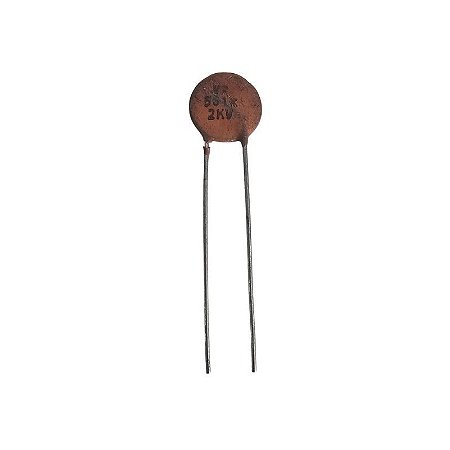 Capacitor Cerâmico 560pF x 2Kv = YF 561K 2KV