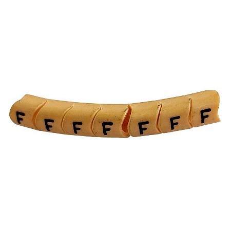 Anilha Identificadora Marcador de Cabos Furo 4MM Letra F Hellermann