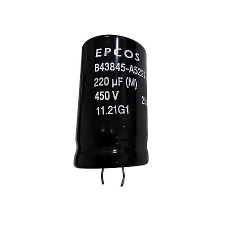 Capacitor Eletrolítico 220uF x 450V RD 85º Snapin Epcos