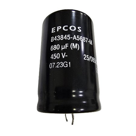 Capacitor Eletrolítico 680uF x 450V RD 85º Snapin Epcos