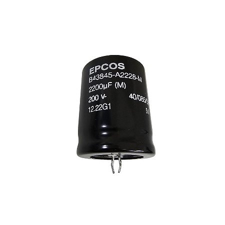 Capacitor Eletrolítico 2200uF x 200V RD 85º Snapin Epcos 35DX45A B43845-A2228-M