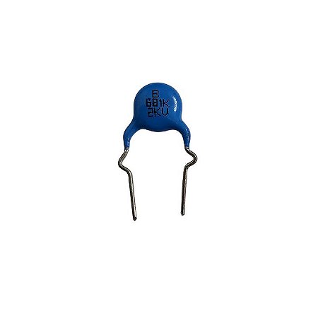 Capacitor Cerâmico 680pF x 2Kv = 681K 2KV
