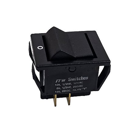 Chave Gangorra Liga Desliga Preta 10A 1/2HP 125V - 8A 1/2HP 250V ITW Switches