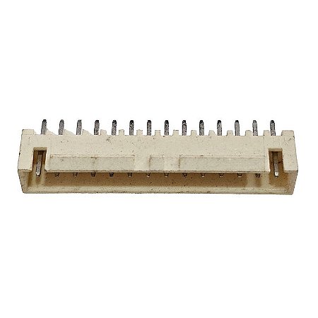 Conector 14 Vias Macho Branco 180°