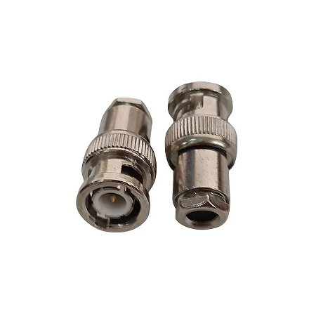Conector BNC Macho Solda/Prensa Cabo