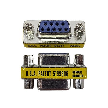 Adaptador Slim DB9 Fêmea x DB9 Femea
