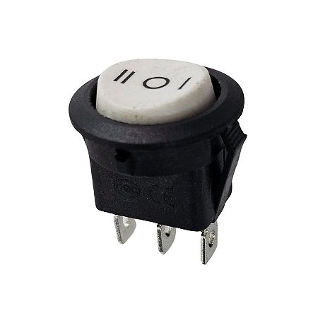 Chave Gangorra KCD1-106A Branca 3 Terminais 6A 250V 10A 125V