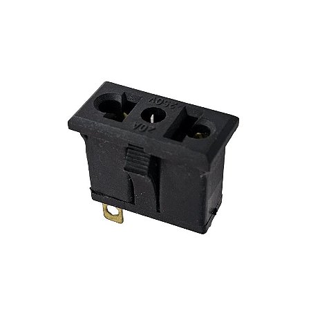 Adaptador de Tomada Pino Redondo Para Pino Chato 20A 250V