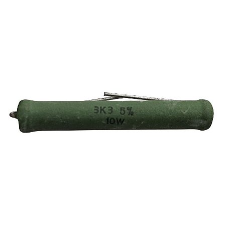 Resistor 3K3 10W 5% Axial Verde
