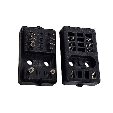 Soquete Para Relé 8 Pinos Preto