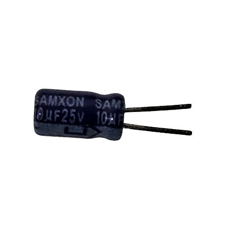 Capacitor Eletrolítico 10uF X 25V RD 85º Mini Samxon