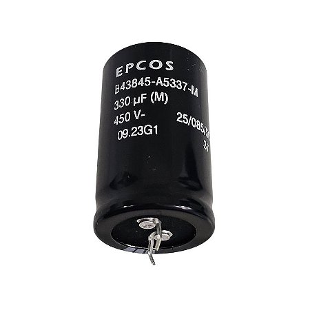 Capacitor Eletrolítico 330uF x 450V RD 85º Snapin Epcos B43845-A5337-M 30DX50A