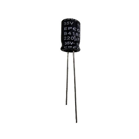 Capacitor Eletrolítico 220uF x 35V RD 105º B41851 Epcos