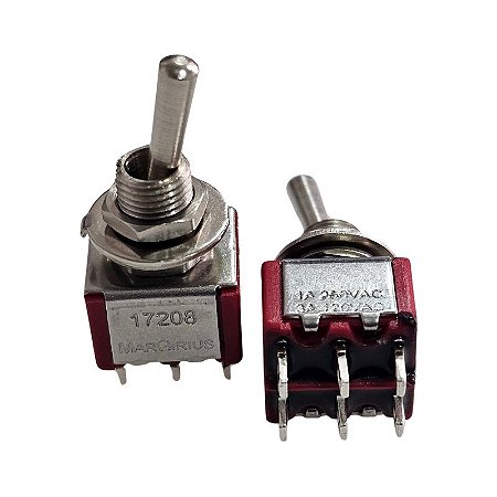 Chave Alavanca ON/ON 17208 1A 250V 3A 120Vac Margirius
