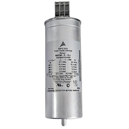 Capacitor Polipropileno Trifásico 3 x 77uF 12,5Kvar x 380V - B32344-E3121-A580